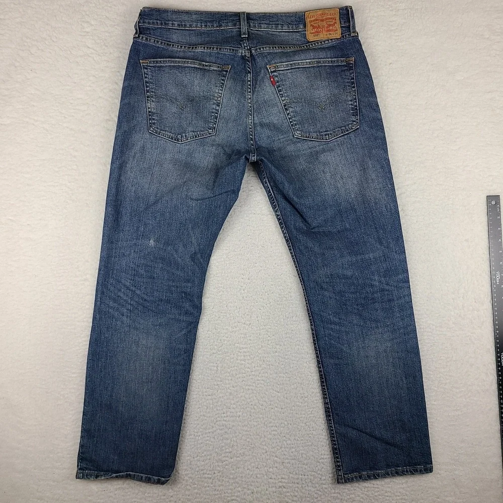 Levi's 559 Jeans Mens 36x30 Blue‎ Relaxed Straight Fit Medium Wash Denim *